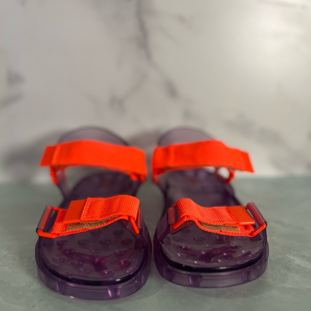 Melissa Wide Papete Sandal - Purple/Orange - Size 8